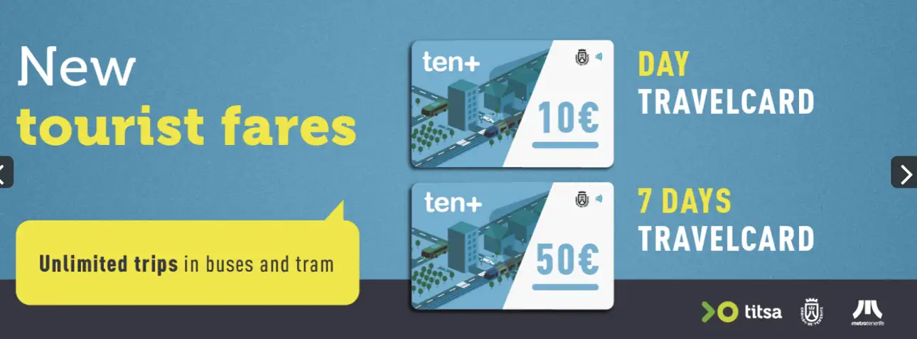 Bono turismo transporte público Tenerife tarifas